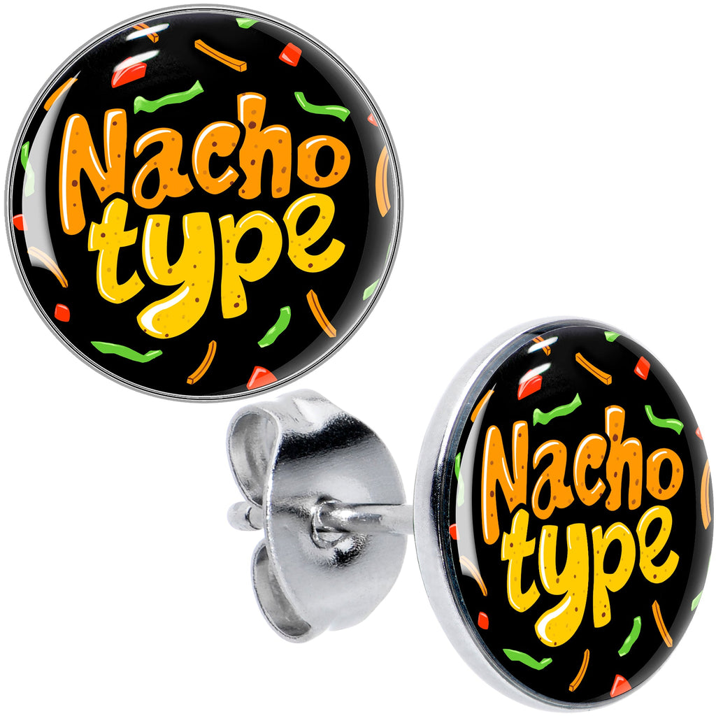 BodyCandy Nacho Type Stud Earrings by Onyx O — main product shot