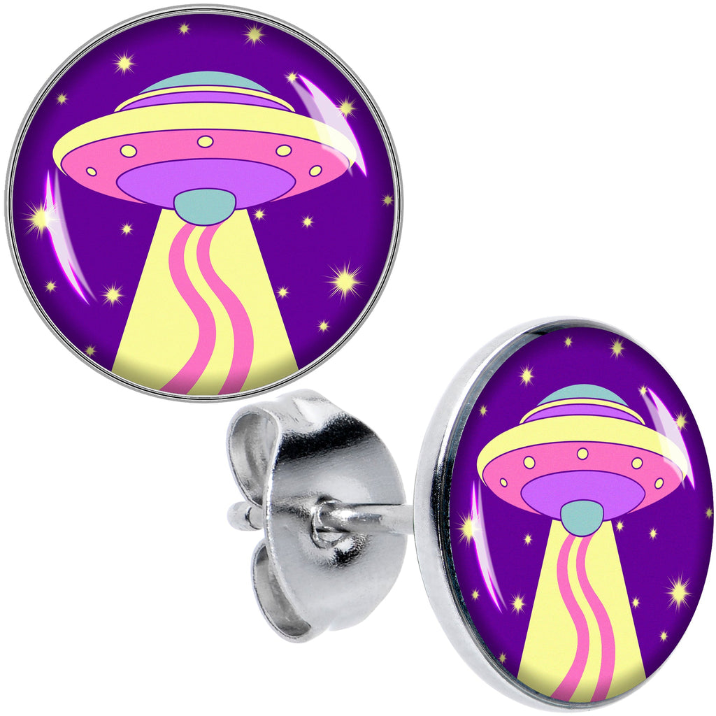 BodyCandy Style Space Invasion UFO Stud Earrings by Onyx O — main product shot