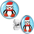 BodyCandy Snowfall Holiday Penguin Stud Earrings by Onyx O — main product shot