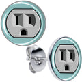 BodyCandy Frowning Plug Outlet Stud Earrings by Onyx O — main product shot