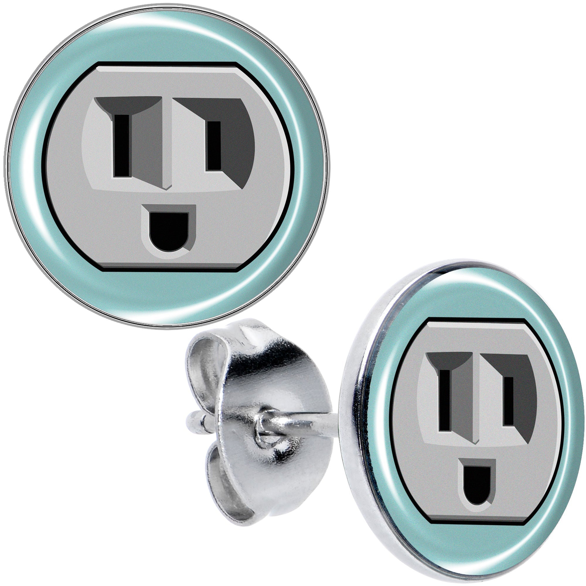 BodyCandy Smiling Plug Outlet Stud Earrings by Onyx O — main product shot