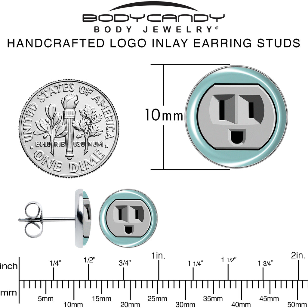 BodyCandy Smiling Plug Outlet Stud Earrings by Onyx O — alternative angle