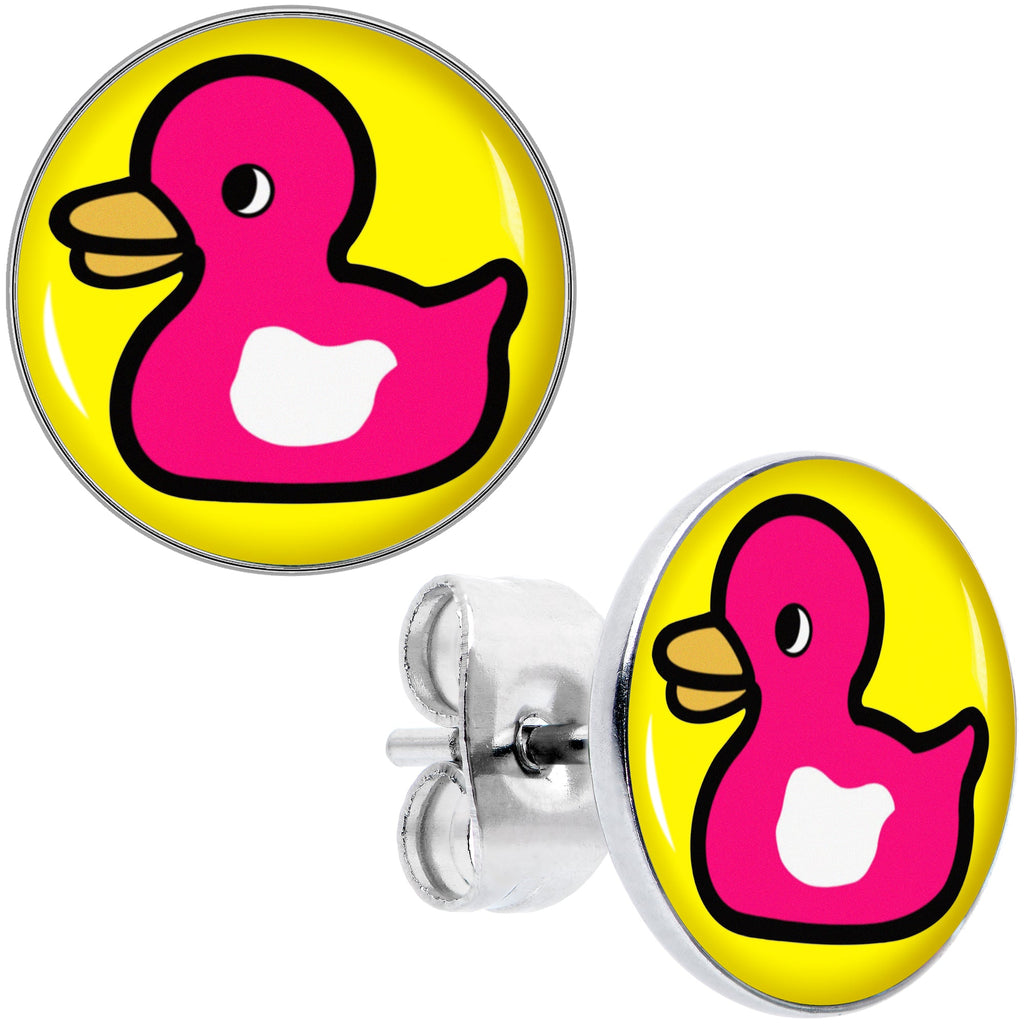 BodyCandy Pink Ducky Stud Earrings by Onyx O — main product shot