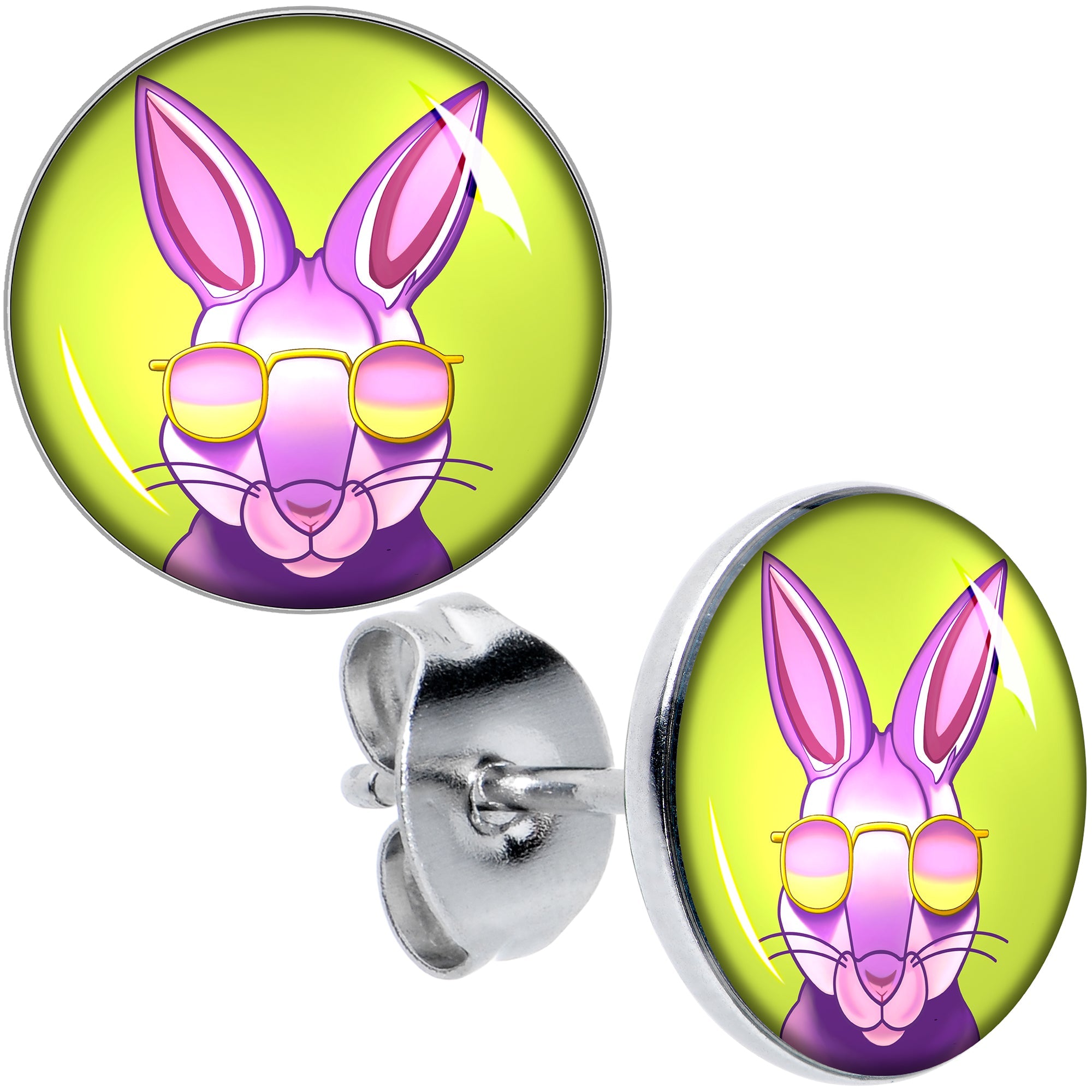 BodyCandy Cool Shades Bunny Stud Earrings by Onyx O — main product shot
