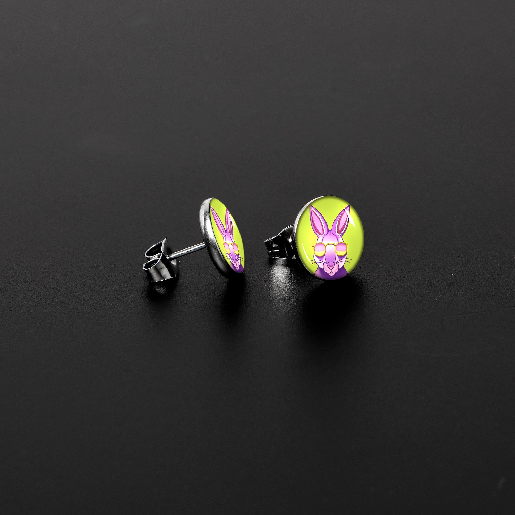 BodyCandy Cool Shades Bunny Stud Earrings by Onyx O — lifestyle context