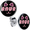 BodyCandy RAWR Kitty Cat Stud Earrings by Onyx O — main product shot