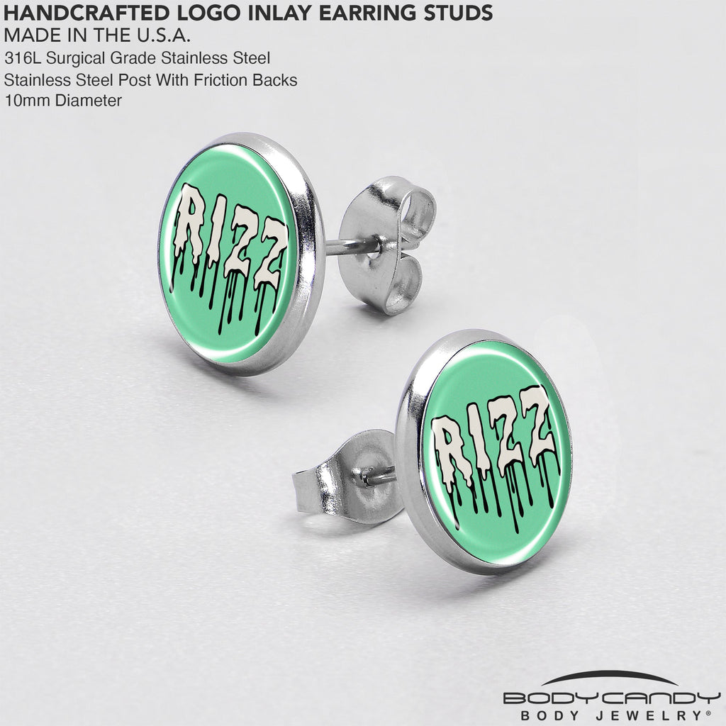 BodyCandy RIZZ Stud Earrings by Onyx O — in-use photo