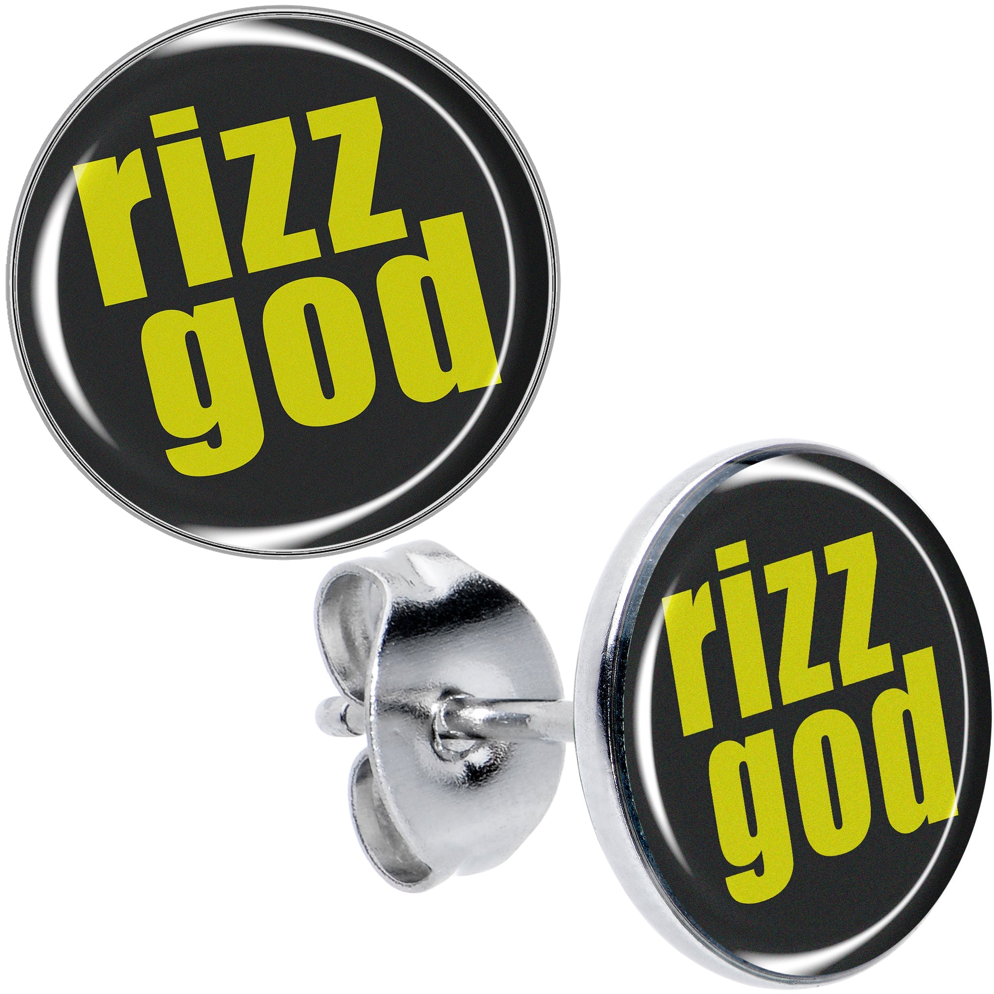 BodyCandy RIZZ GOD Stud Earrings by Onyx O — main product shot