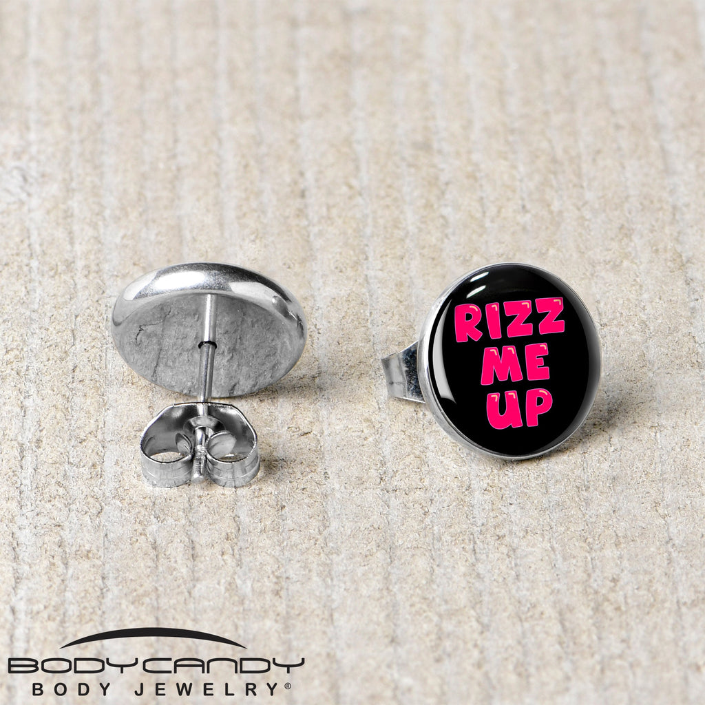 BodyCandy RIZZ ME UP Stud Earrings by Onyx O — back view