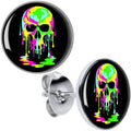 BodyCandy Ultra Bright Melting Skull Stud Earrings by Onyx O — main product shot