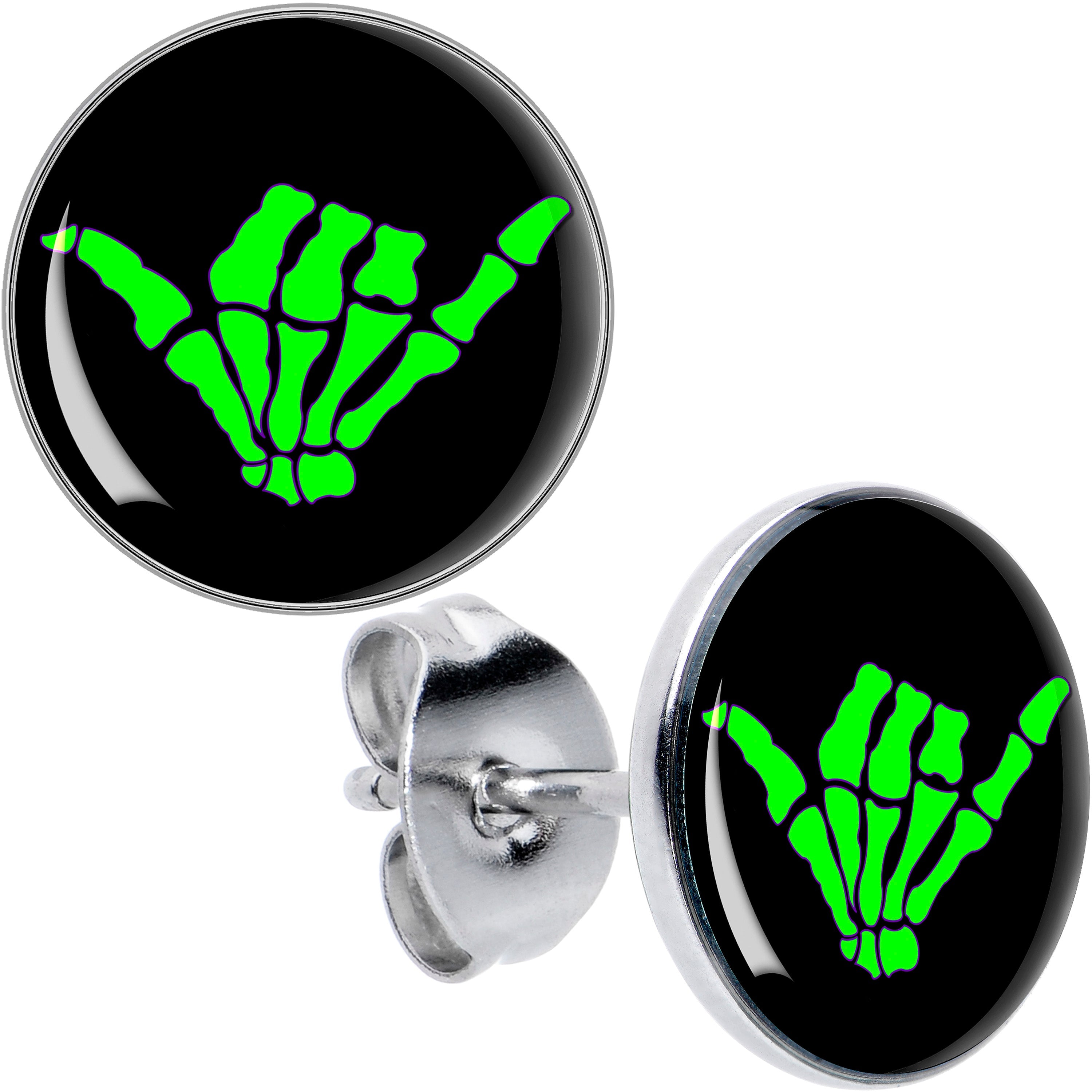 BodyCandy Shaka Hand Stud Earrings by Onyx O — main product shot