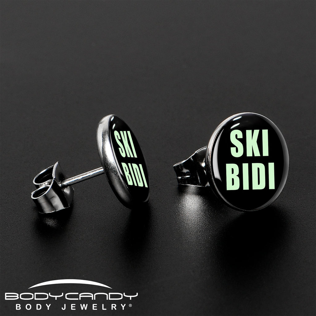 BodyCandy SKIBIDI Stud Earrings by Onyx O — lifestyle context