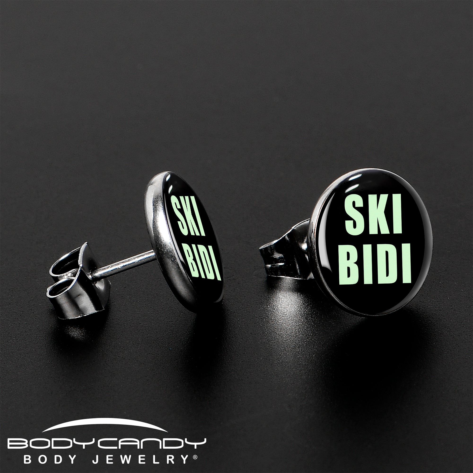 BodyCandy SKIBIDI Stud Earrings by Onyx O — lifestyle context