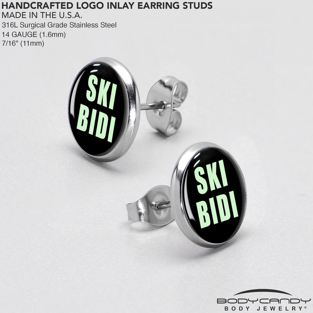 BodyCandy SKIBIDI Stud Earrings by Onyx O — in-use photo