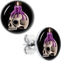 BodyCandy Burning Skull Candle Stud Earrings by Onyx O — main product shot