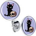 BodyCandy Skull Cat Stud Earrings by Onyx O — main product shot
