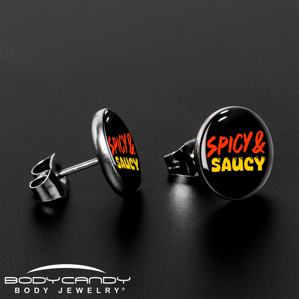 BodyCandy Spicy and Saucy Stud Earrings by Onyx O — lifestyle context