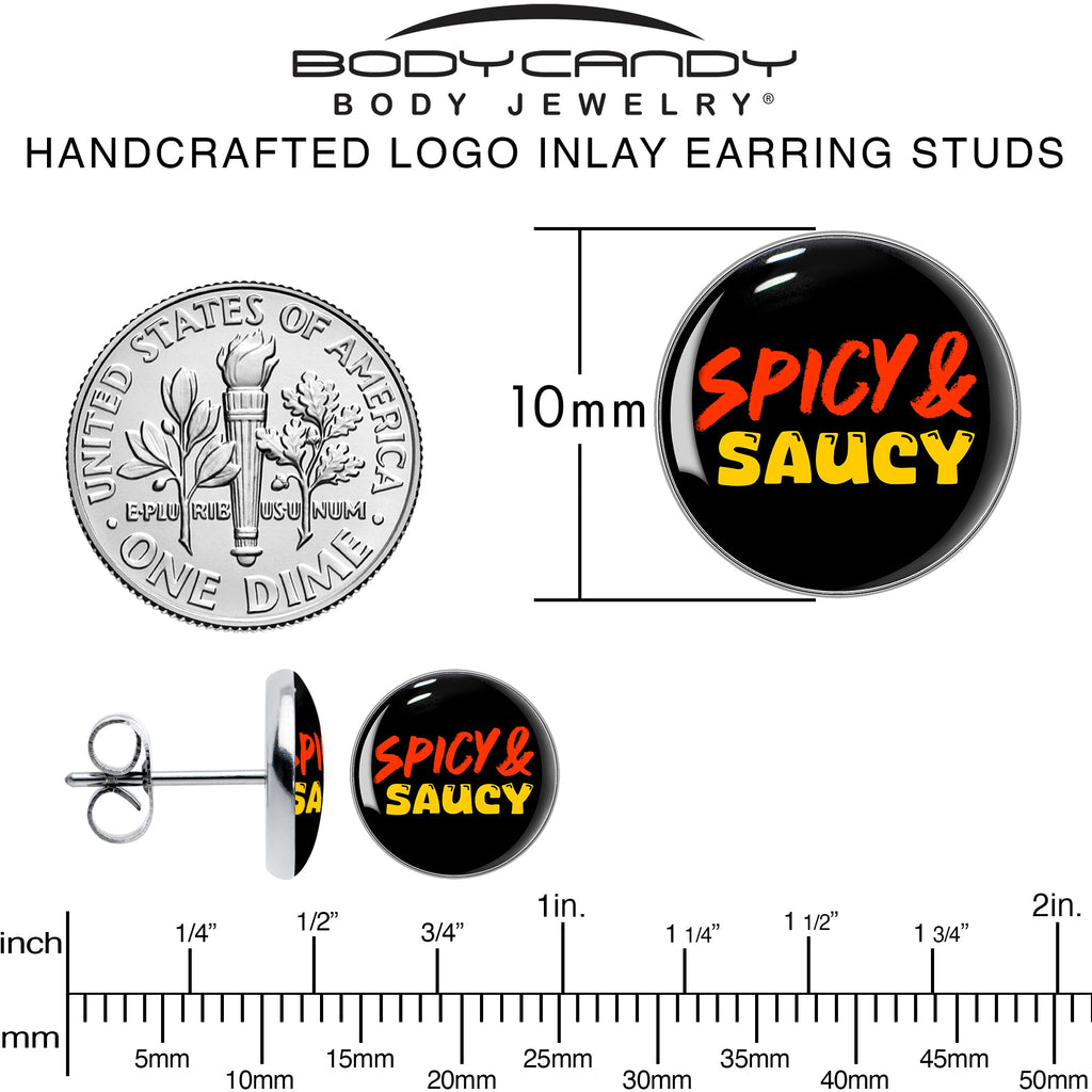 BodyCandy Spicy and Saucy Stud Earrings by Onyx O — alternative angle