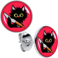 BodyCandy Stabby Cat Stud Earrings by Onyx O — main product shot