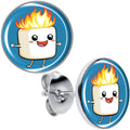 BodyCandy Burning Marshmallow Stud Earrings by Onyx O — main product shot