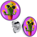 BodyCandy Sunflower Cactus Stud Earrings by Onyx O — main product shot