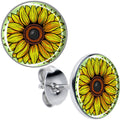 BodyCandy Blossom Creation Yellow Sunflower Stud Earrings by Onyx O — main product shot
