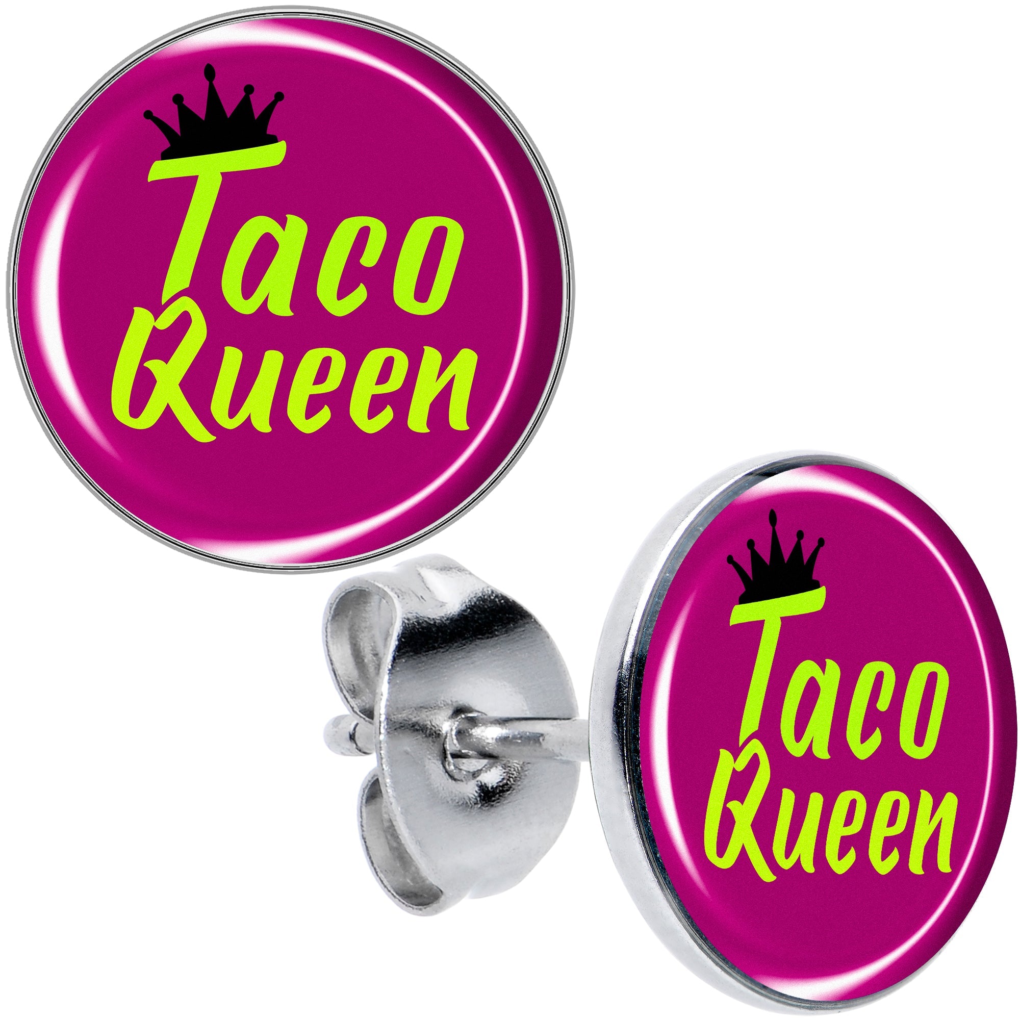 BodyCandy Taco Queen Stud Earrings by Onyx O — main product shot