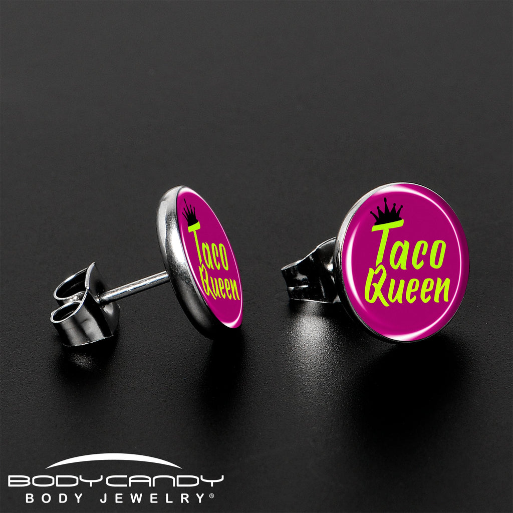BodyCandy Taco Queen Stud Earrings by Onyx O — lifestyle context