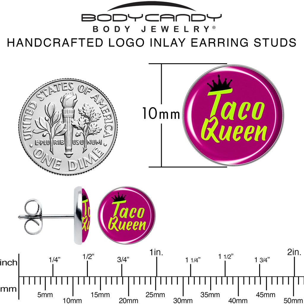 BodyCandy Taco Queen Stud Earrings by Onyx O — alternative angle