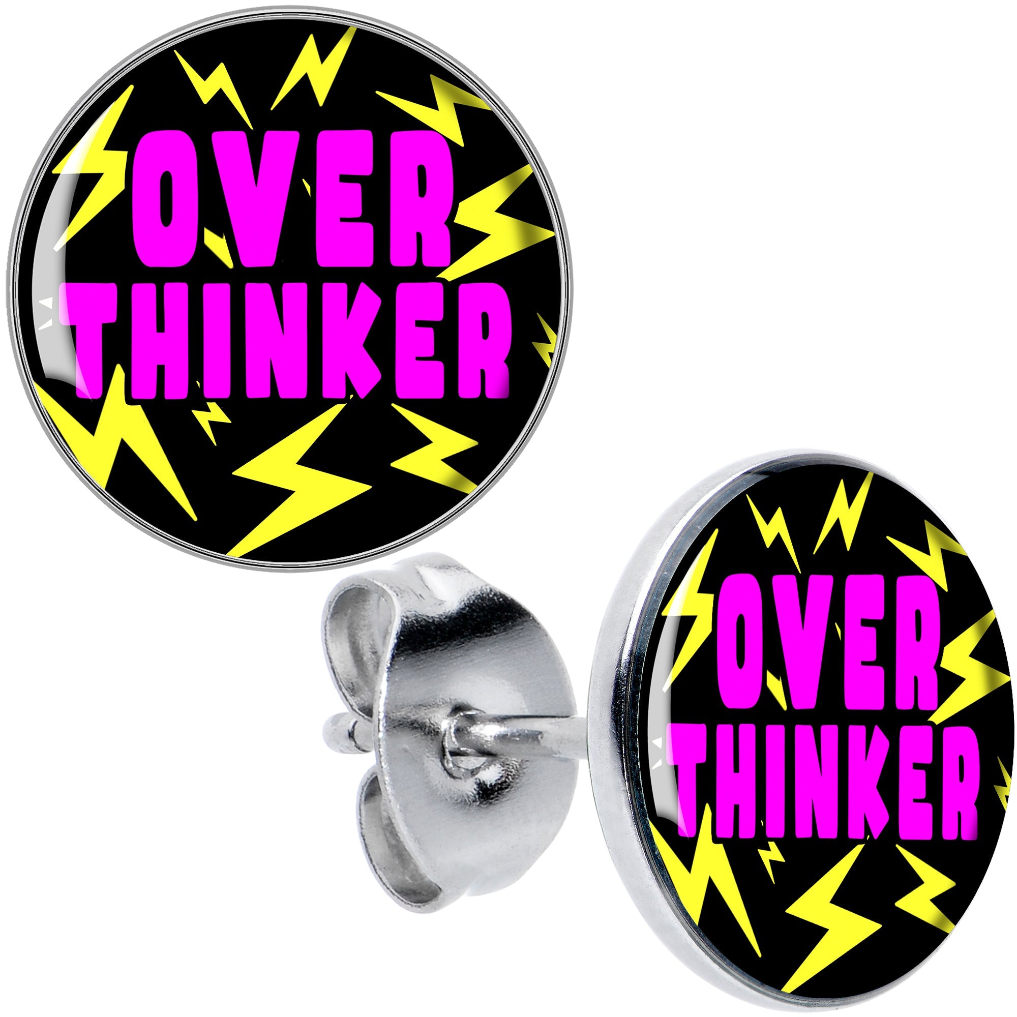 BodyCandy Over Thinker Impact Stud Earrings by Onyx O — main product shot