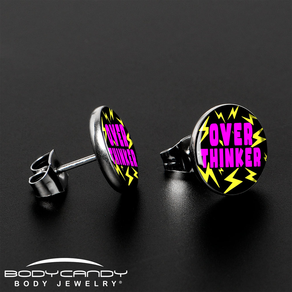BodyCandy Over Thinker Impact Stud Earrings by Onyx O — lifestyle context