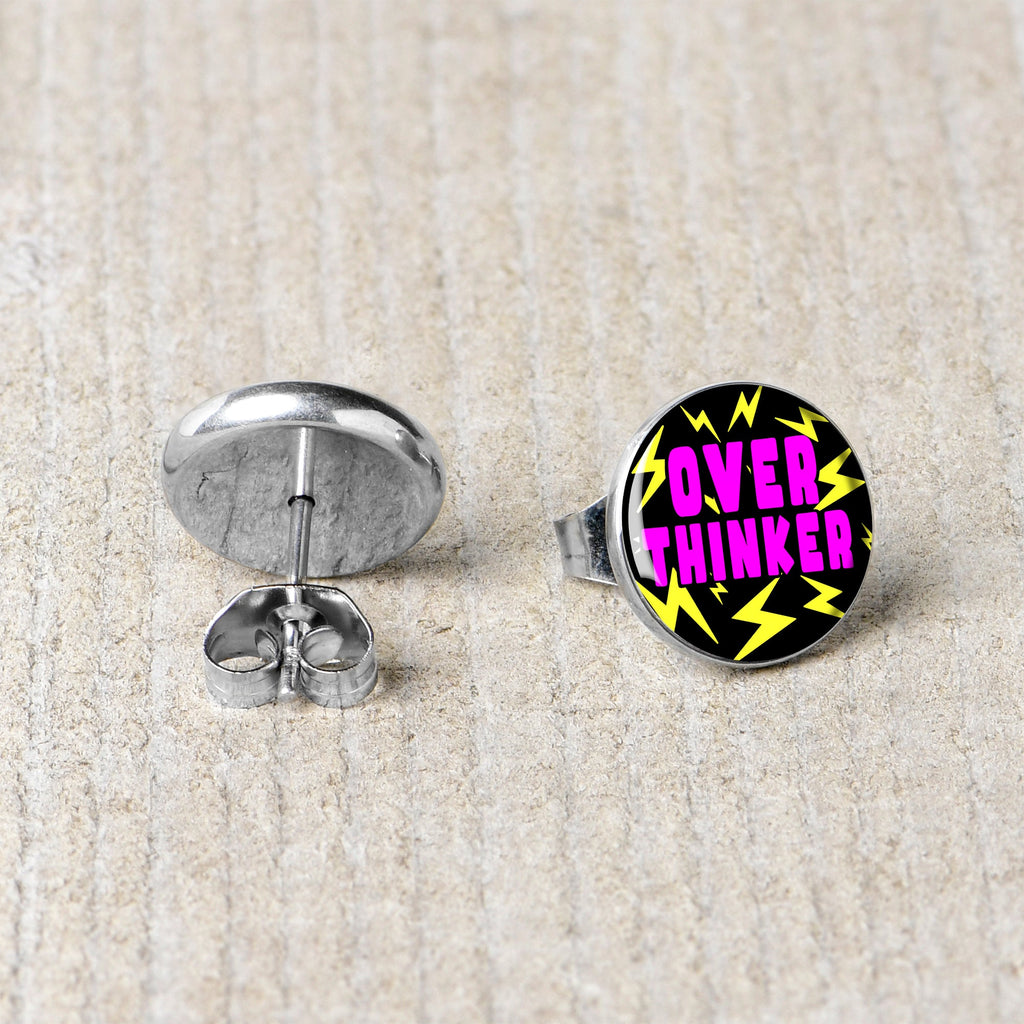 BodyCandy Over Thinker Impact Stud Earrings by Onyx O — back view