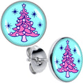 BodyCandy Pastel Christmas Tree Holiday Stud Earrings by Onyx O — main product shot
