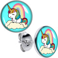 BodyCandy Rainbow Unicorn Stud Earrings by Onyx O — main product shot