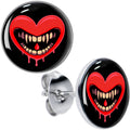 BodyCandy Valentine Heart Vampire Stud Earrings — main product shot