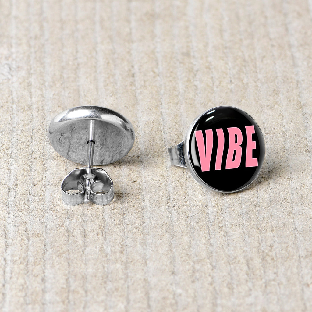 BodyCandy Vibe Stud Earrings by Onyx O — back view