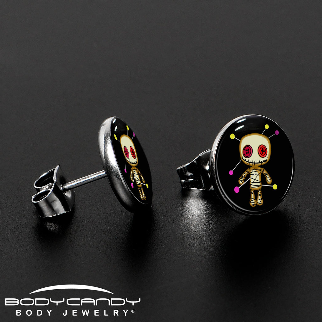 BodyCandy Voodoo Doll Stud Earrings by Onyx O — lifestyle context