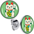 BodyCandy Waving Cat Stud Earrings by Onyx O — main product shot
