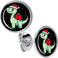 BodyCandy Christmas Holiday Dinosaur Stud Earrings by Onyx O — main product shot