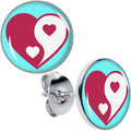 BodyCandy Love Yin Yang Heart Stud Earrings by Onyx O — main product shot