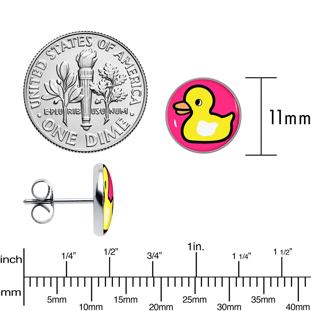 BodyCandy Yellow Ducky Stud Earrings by Onyx O — alternative angle