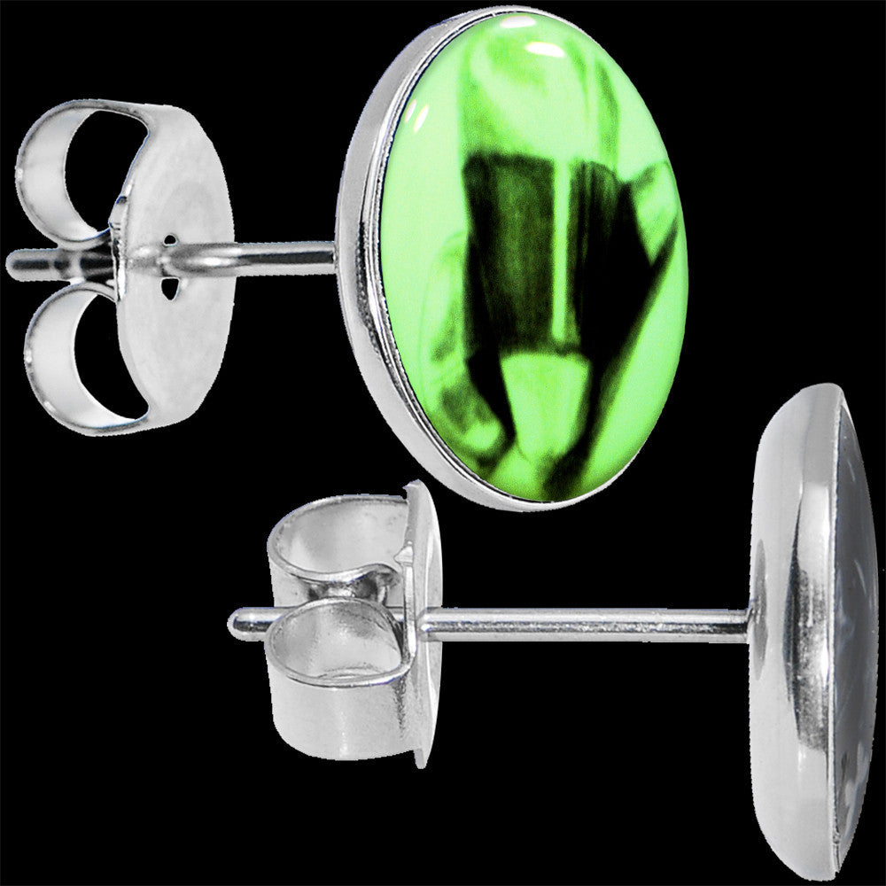 BodyCandy Classic Candy Corn Glow in the Dark Stud Earrings — main product shot