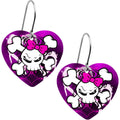 BodyCandy Handcrafted Heart Lady Skull and Crossbones Earrings — main product shot
