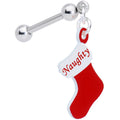 BodyCandy Handmade 3/8 Naughty Christmas Stocking Dangle Cartilage Earring — main product shot
