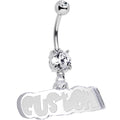 BodyCandy Custom Lucite Fun Personalized Belly Ring Created with Crystals — lifestyle context