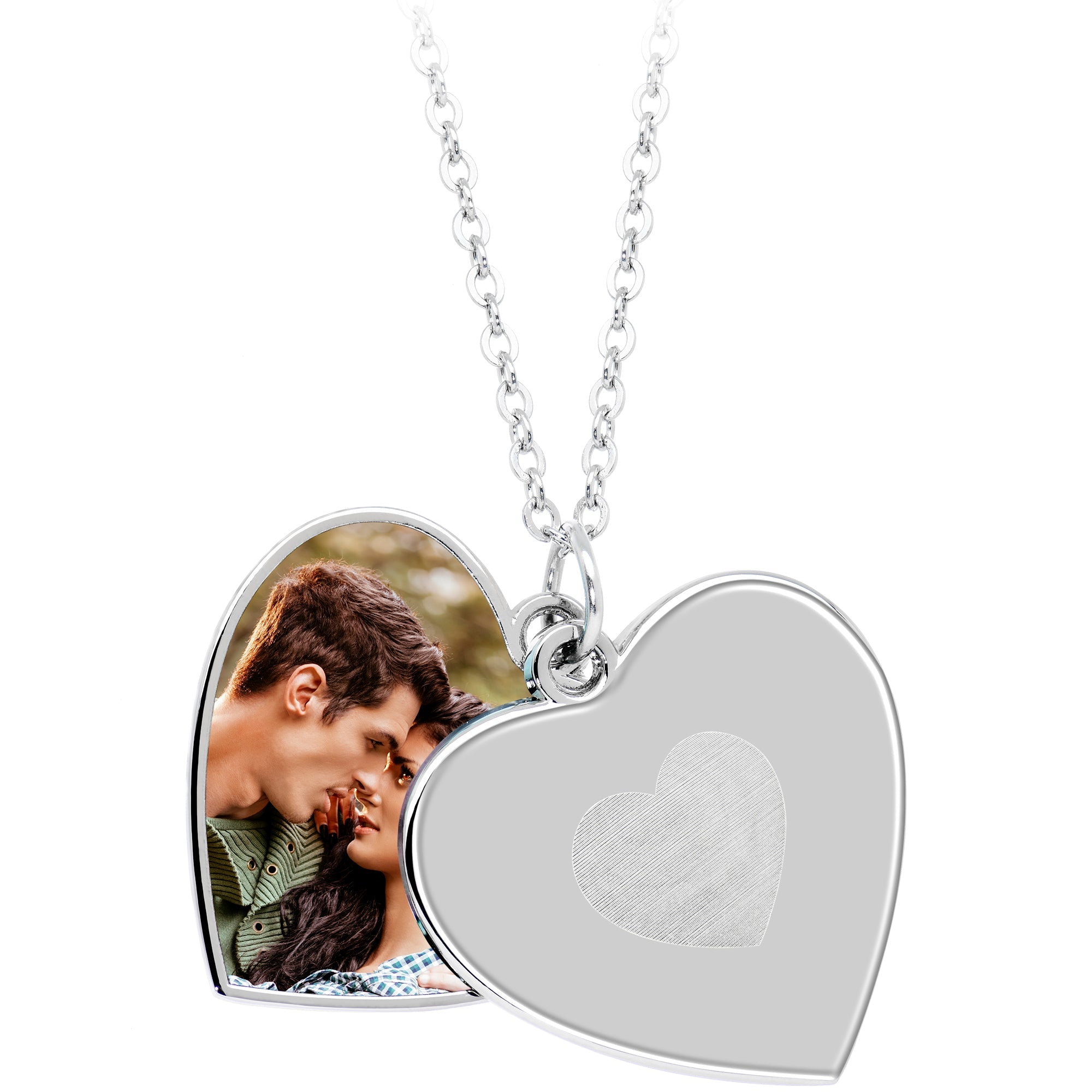 BodyCandy Custom Photo Sliding Locket Heart Pendant Necklace — main product shot