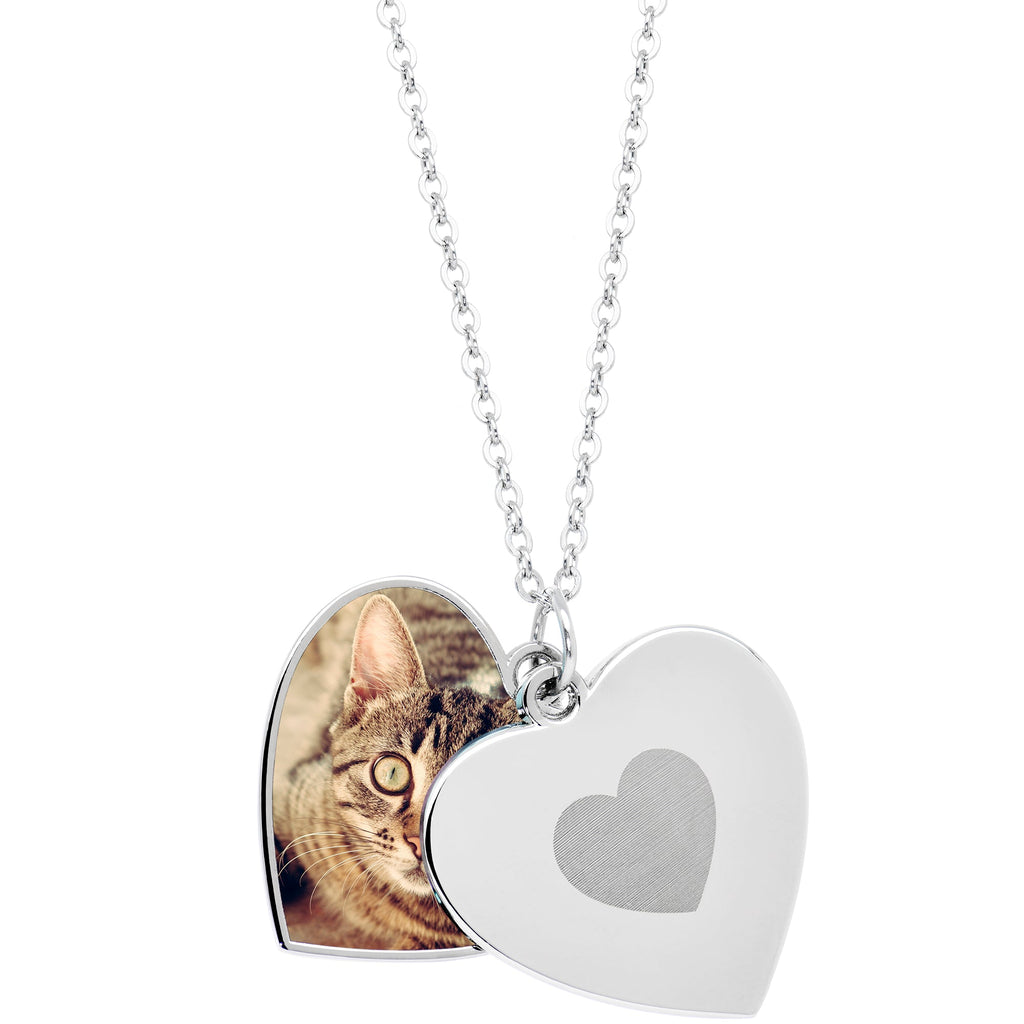 BodyCandy Custom Photo Sliding Locket Heart Pendant Necklace — alternative angle
