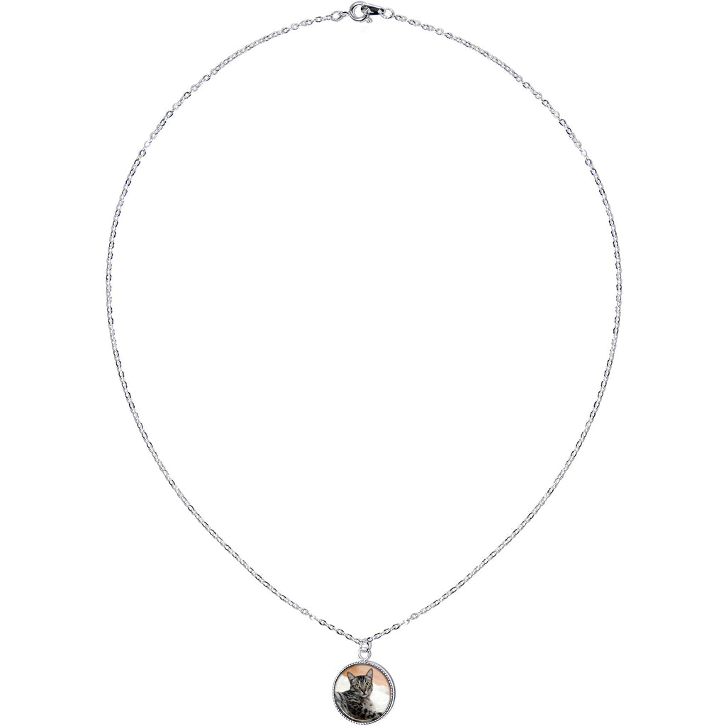 BodyCandy Custom Full Color Photo Pendant Necklace — lifestyle context