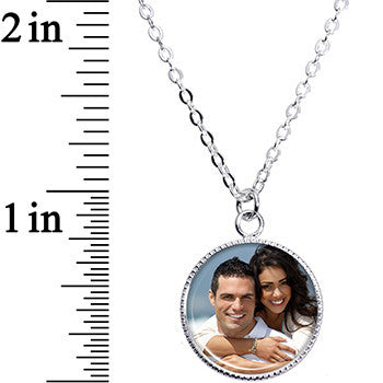 BodyCandy Custom Full Color Photo Pendant Necklace — side view