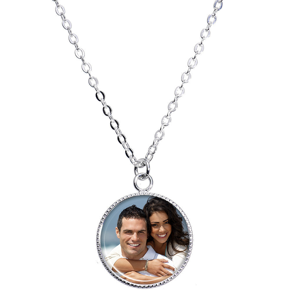 BodyCandy Custom Full Color Photo Pendant Necklace — back view